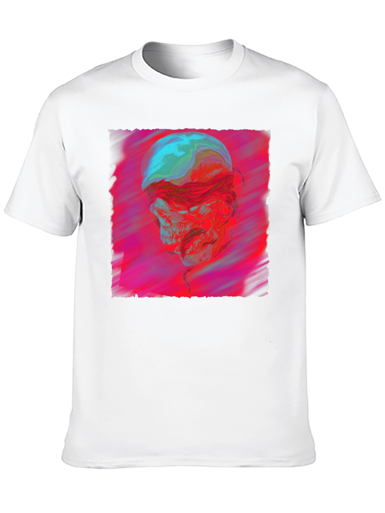 Skull Graphic Print Crew Neck T-Shirt