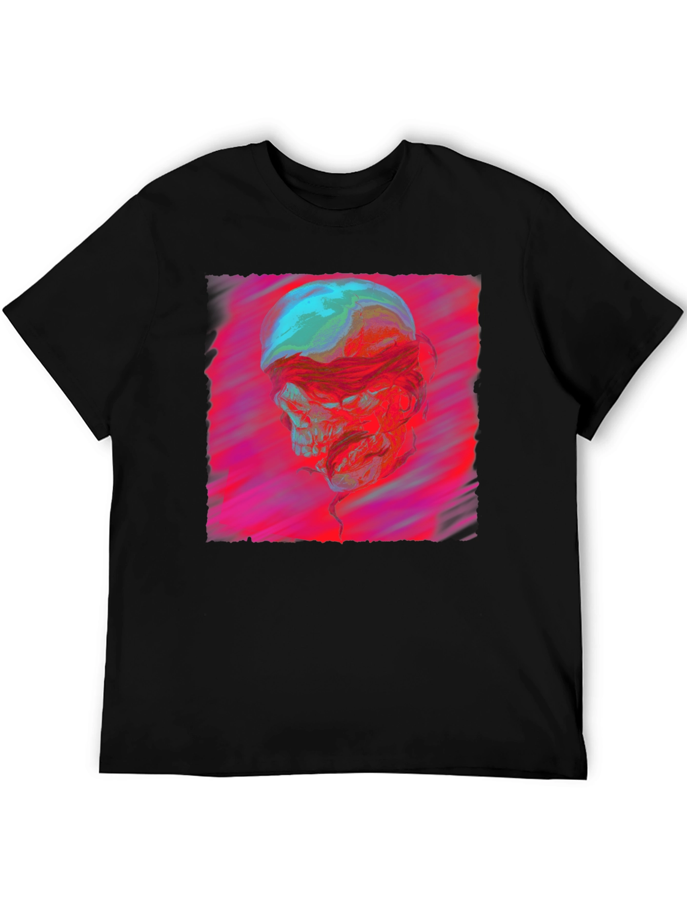 Skull Graphic Print Crew Neck T-Shirt