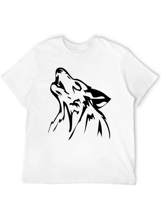 Black Wolf Howling Graphic Tee
