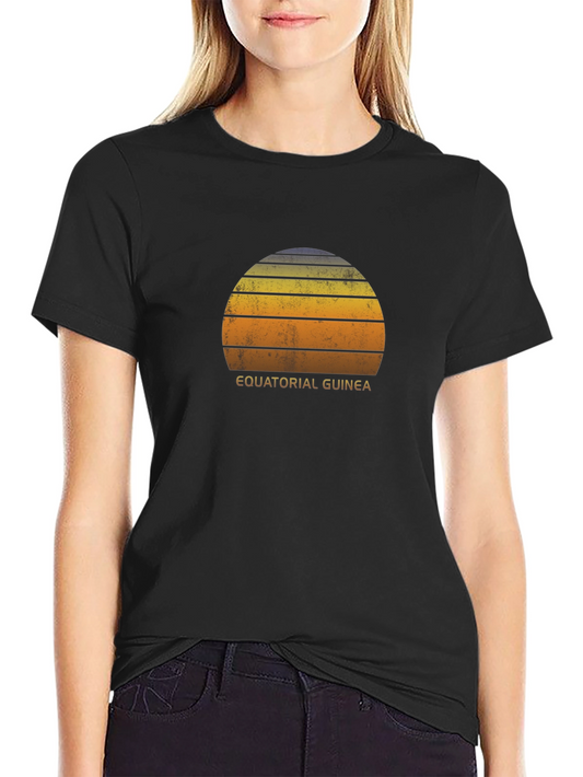 Equatorial Guinea Sunset T-Shirt - Vintage Design