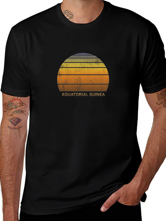 Equatorial Guinea Sunset T-Shirt - Vintage Design