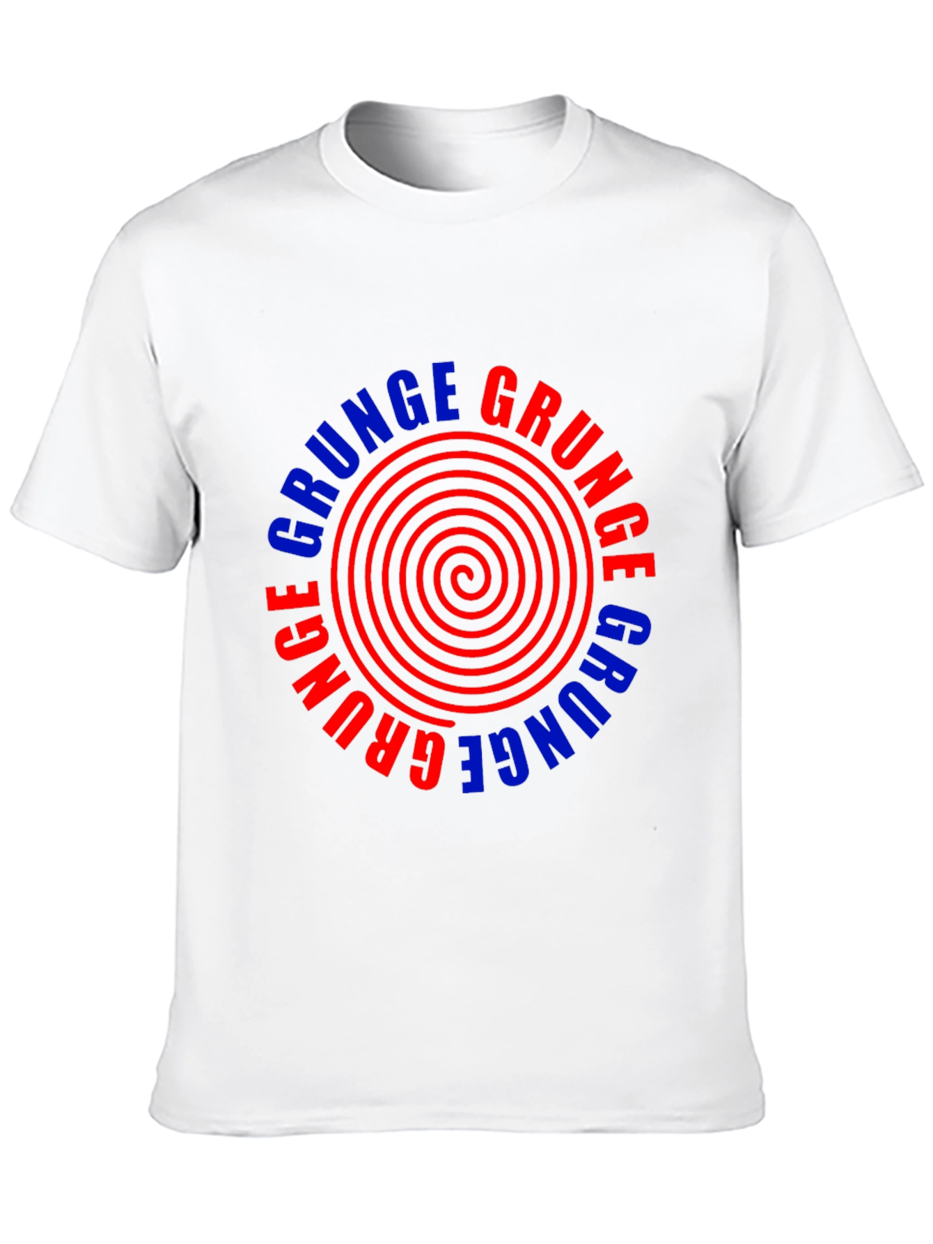 Grunge Graphic Tee - Retro Spiral Design