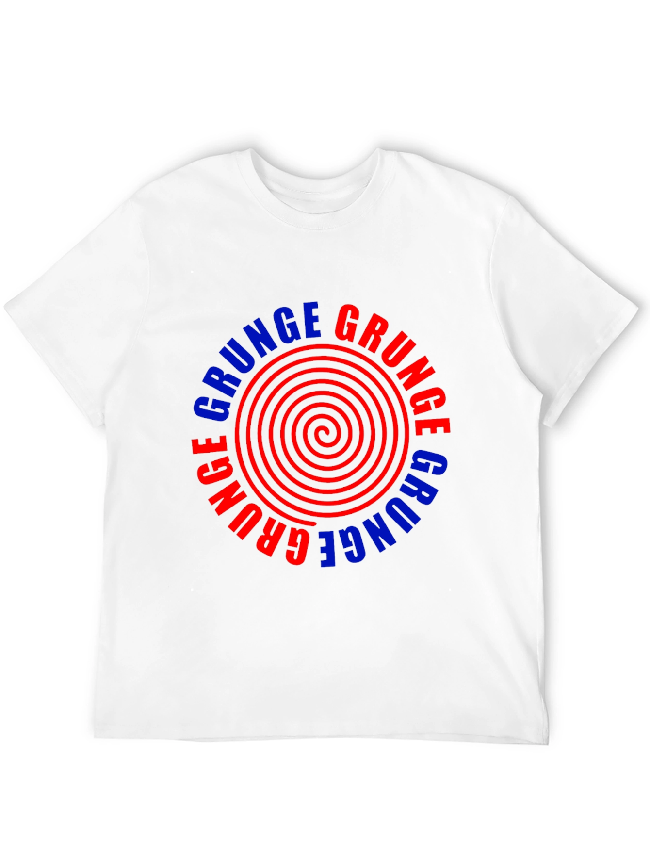 Grunge Graphic Tee - Retro Spiral Design