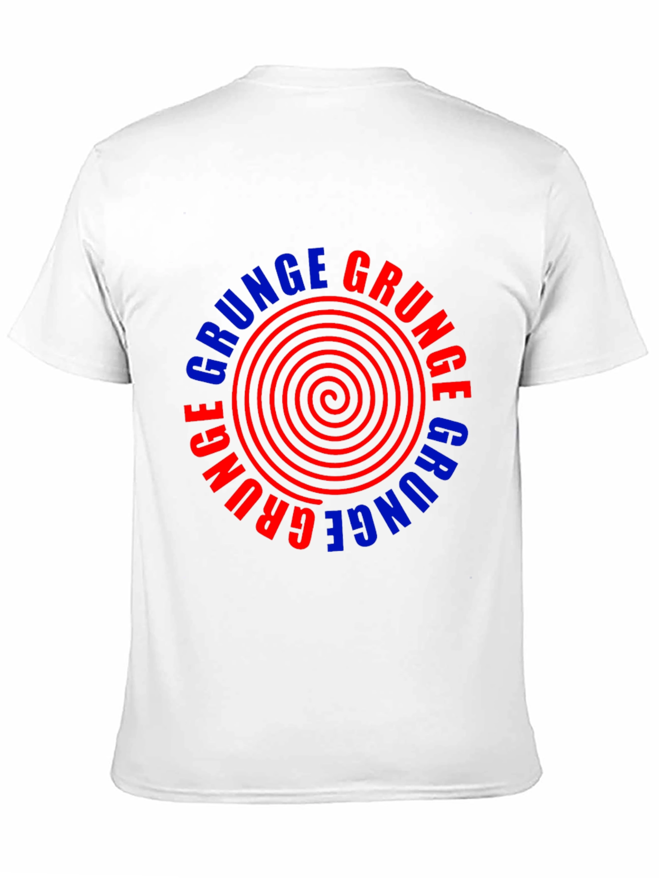 Grunge Graphic Tee - Retro Spiral Design