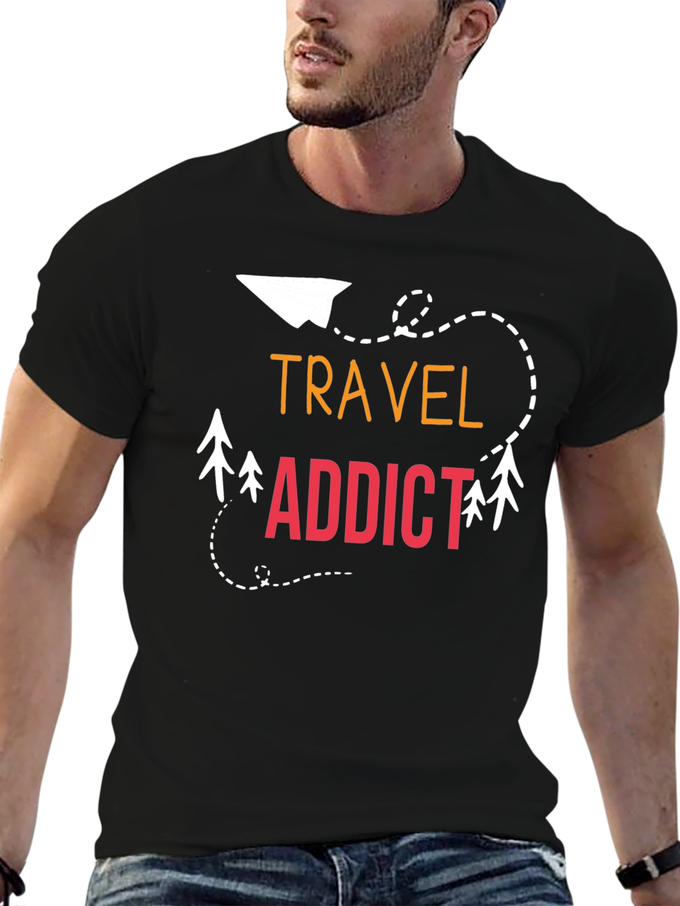 Travel Addict Graphic T-Shirt