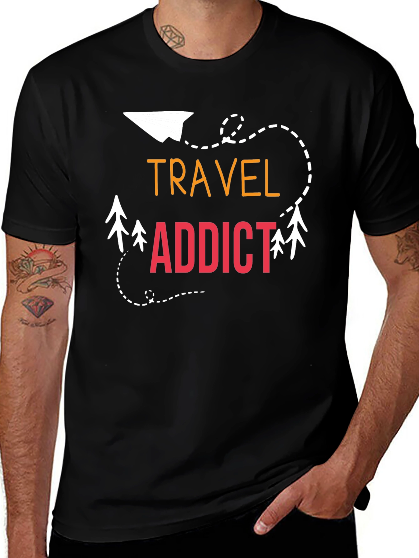 Travel Addict Graphic T-Shirt