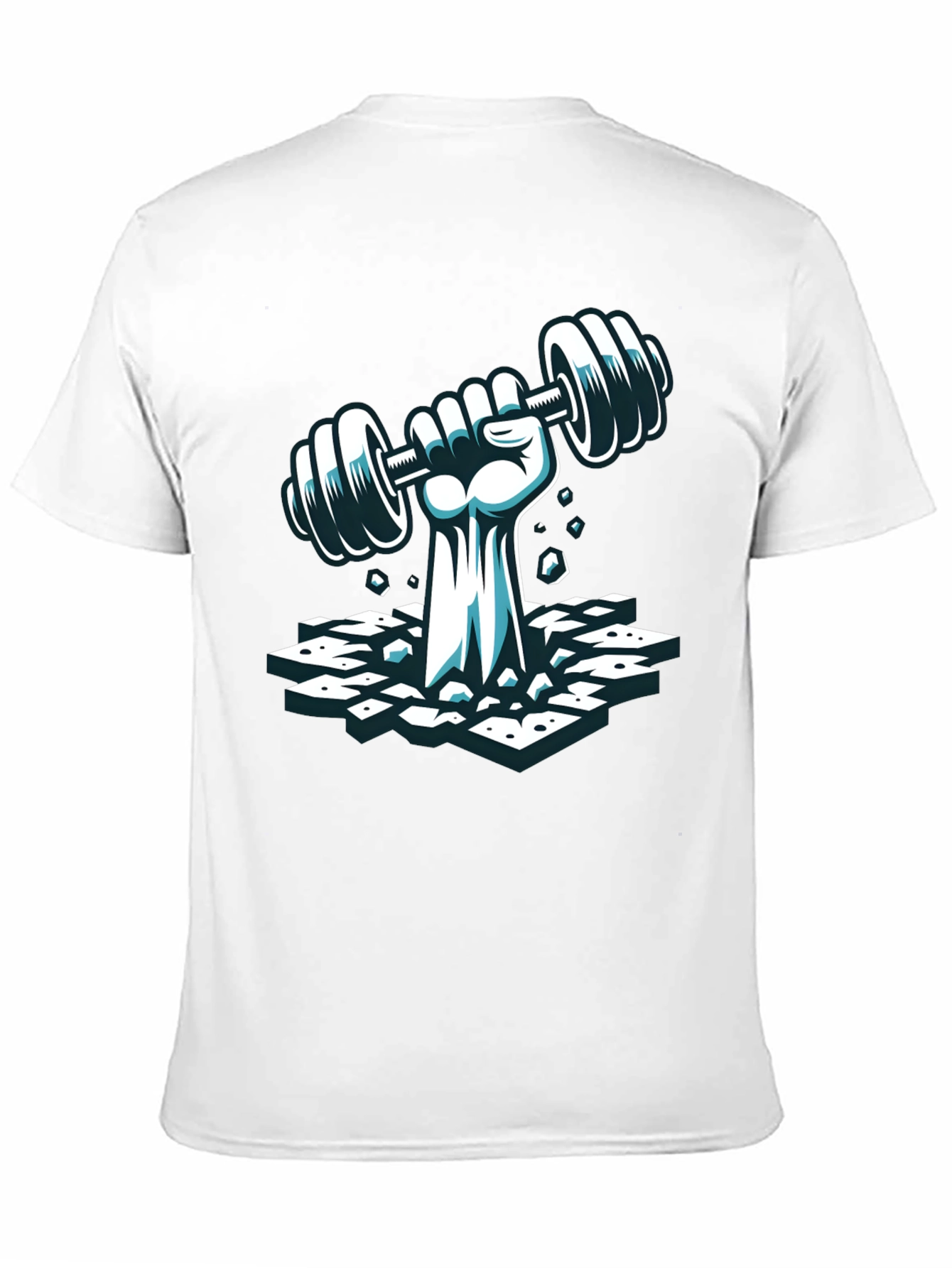 Workout Graphic Tee - Lifting Weights Fist T-Shirt