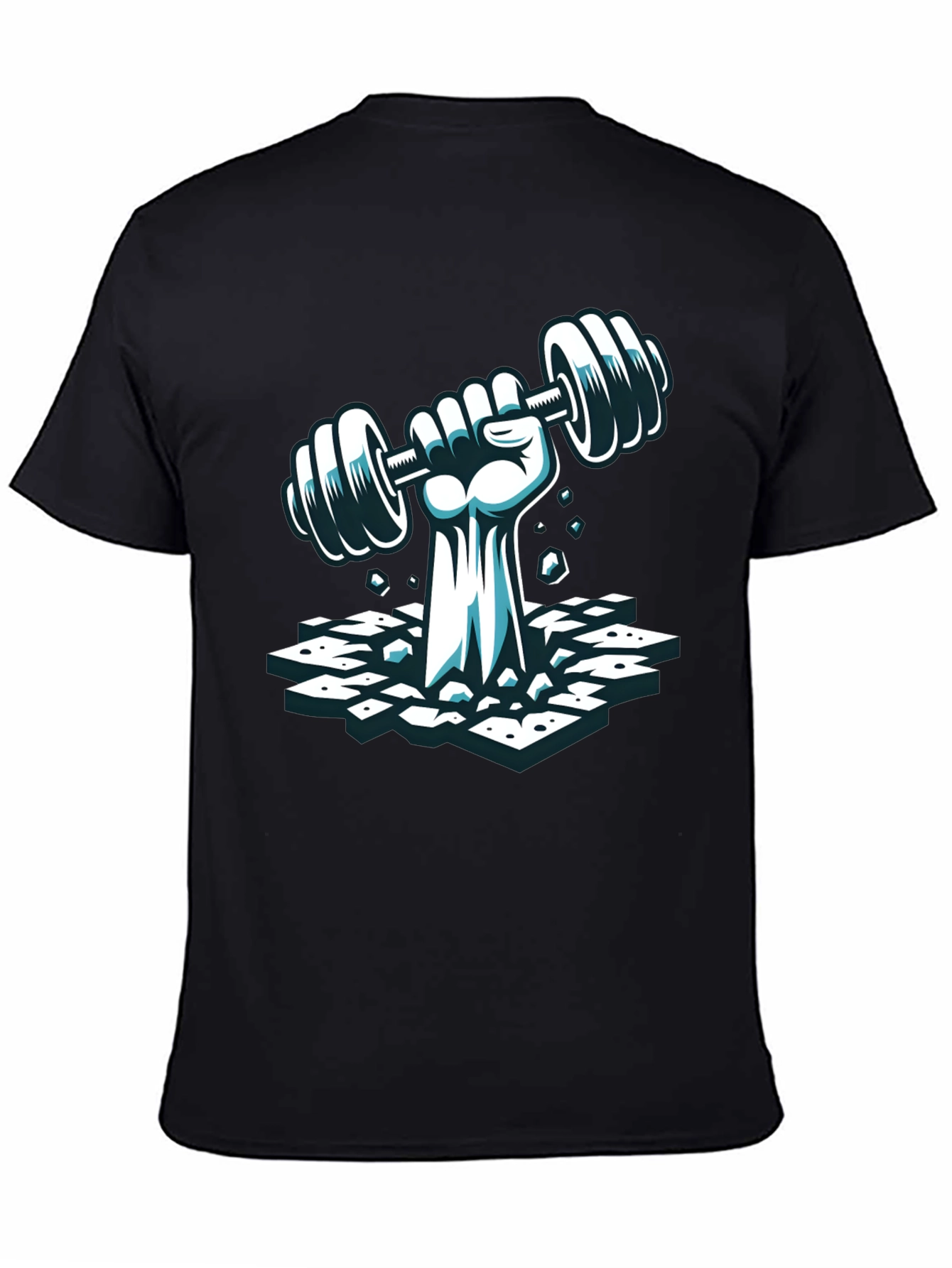Workout Graphic Tee - Lifting Weights Fist T-Shirt
