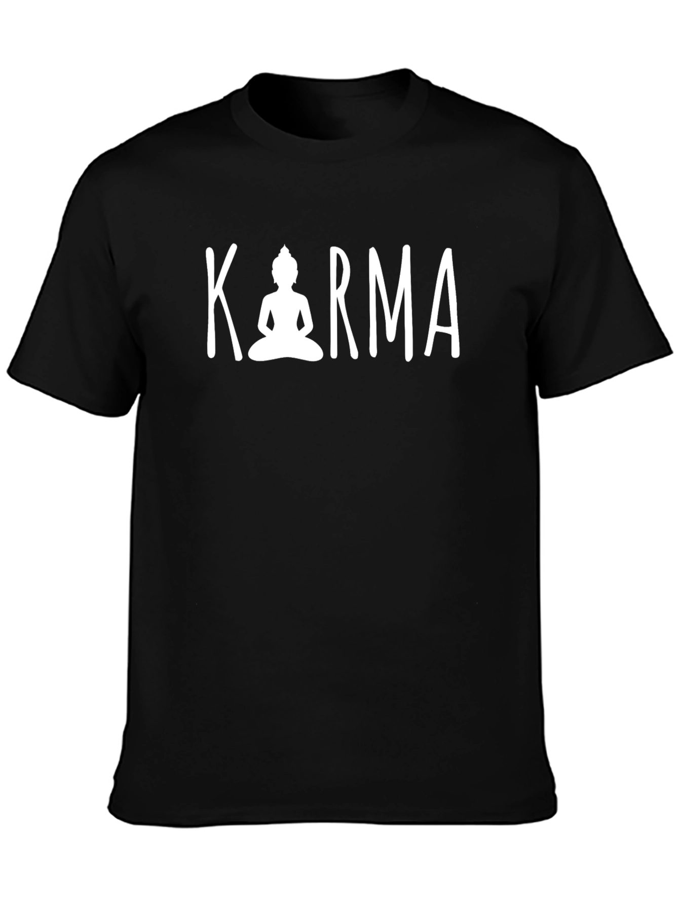 Karma Buddha Graphic Tee - Stylish Black T-Shirt