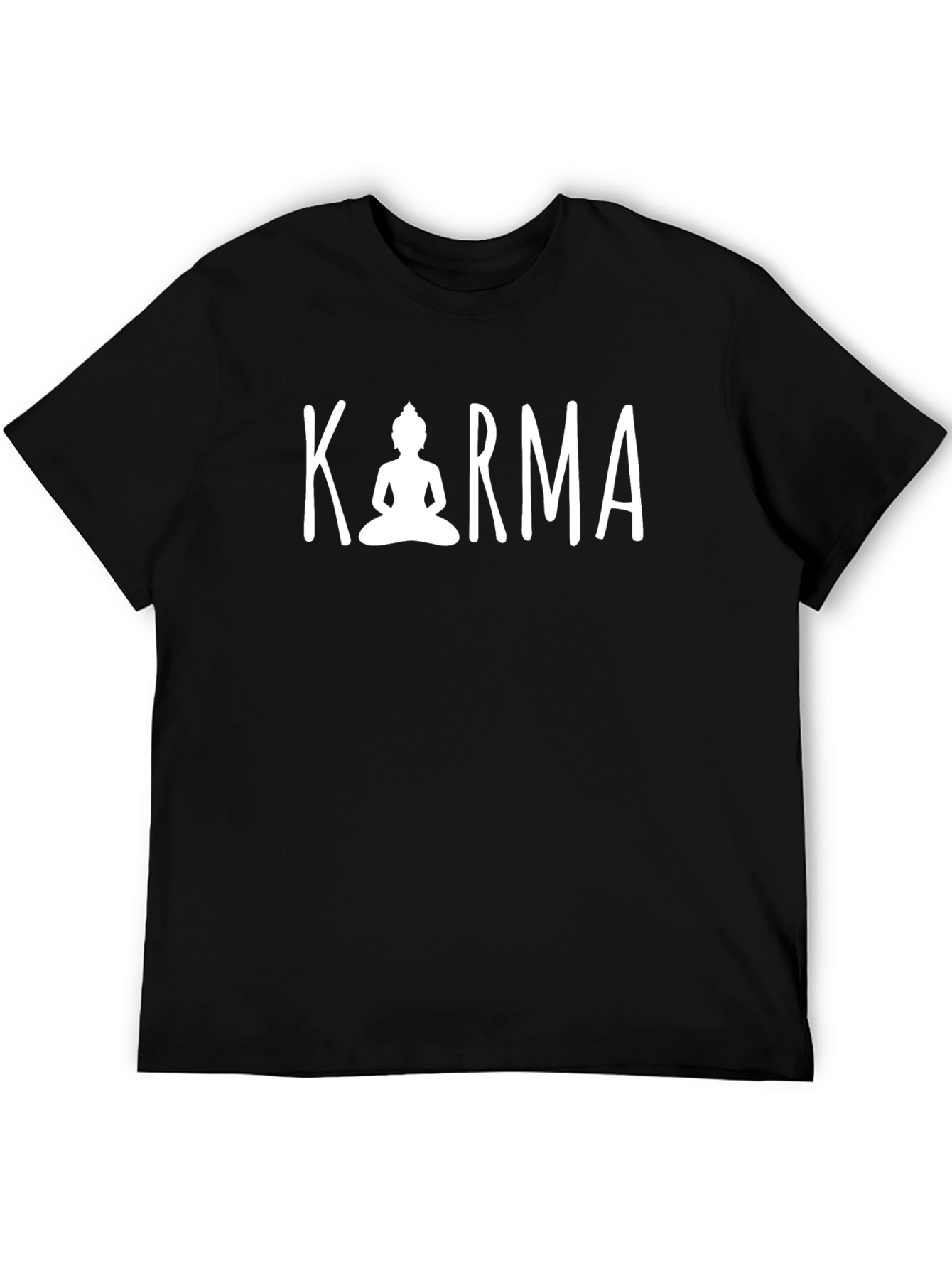 Karma Buddha Graphic Tee - Stylish Black T-Shirt