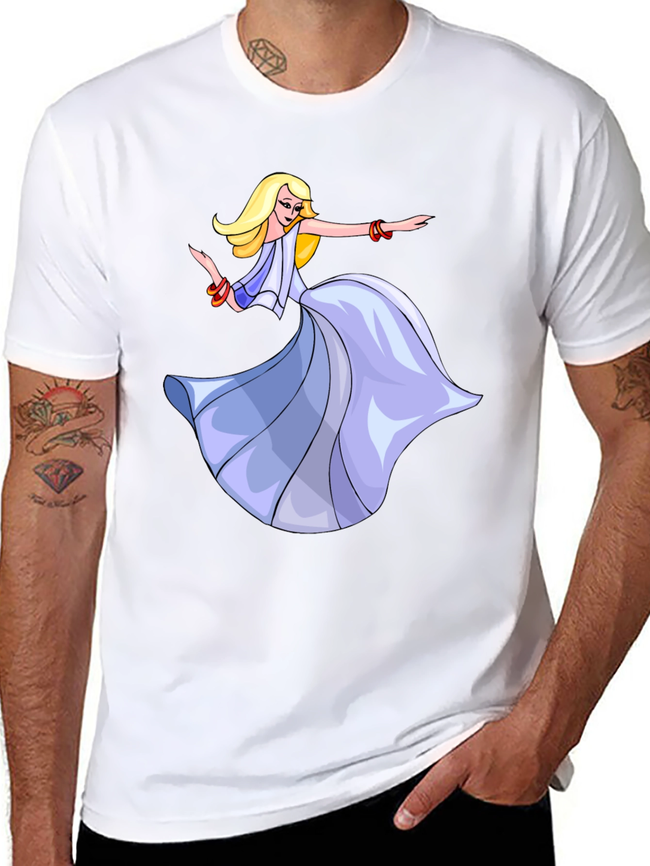 Dancing Woman Graphic Black Tee
