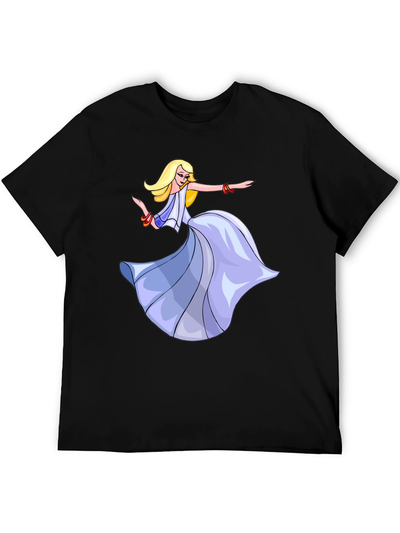 Dancing Woman Graphic Black Tee