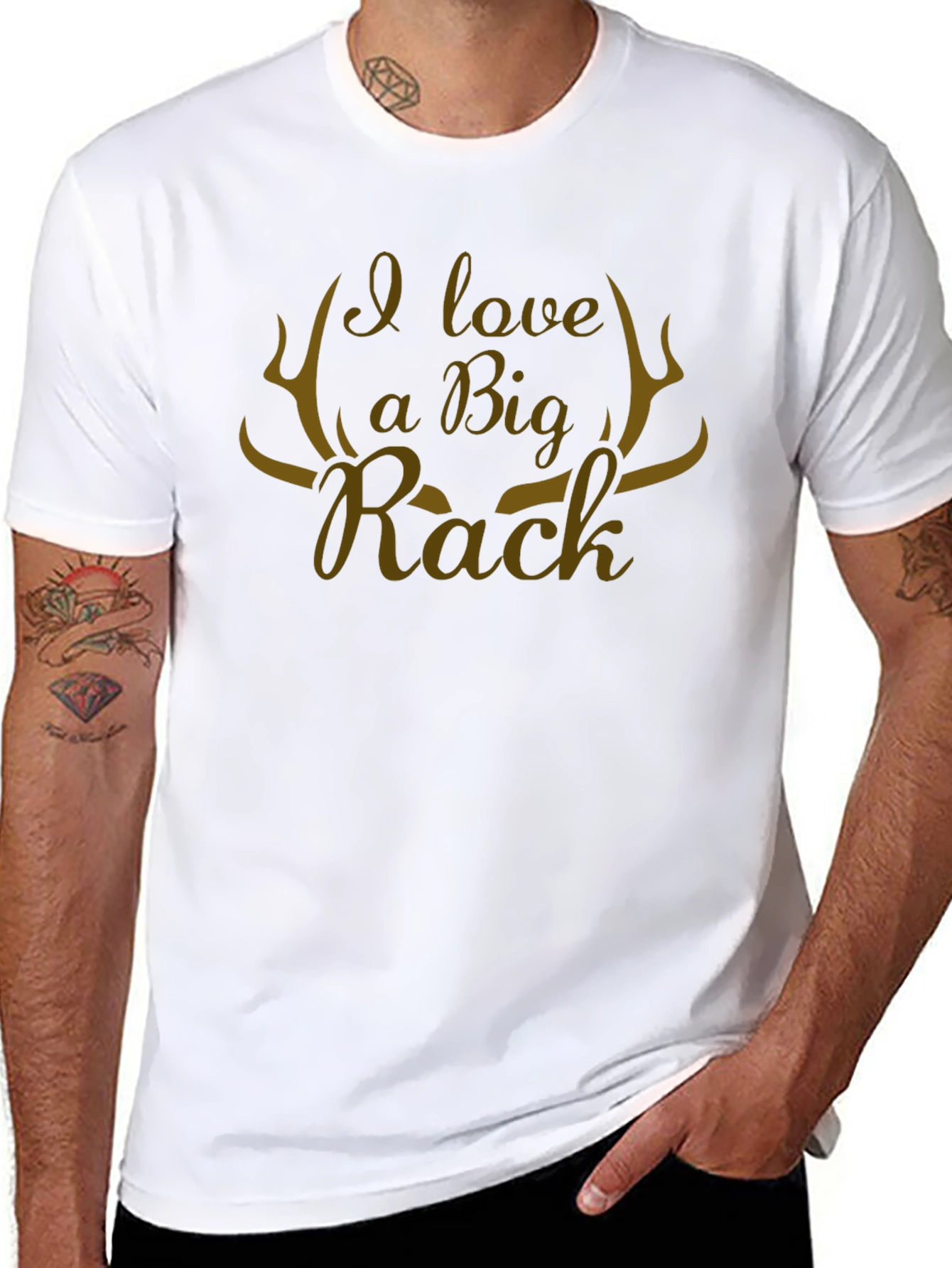 I Love A Big Rack Novelty Graphic T-Shirt
