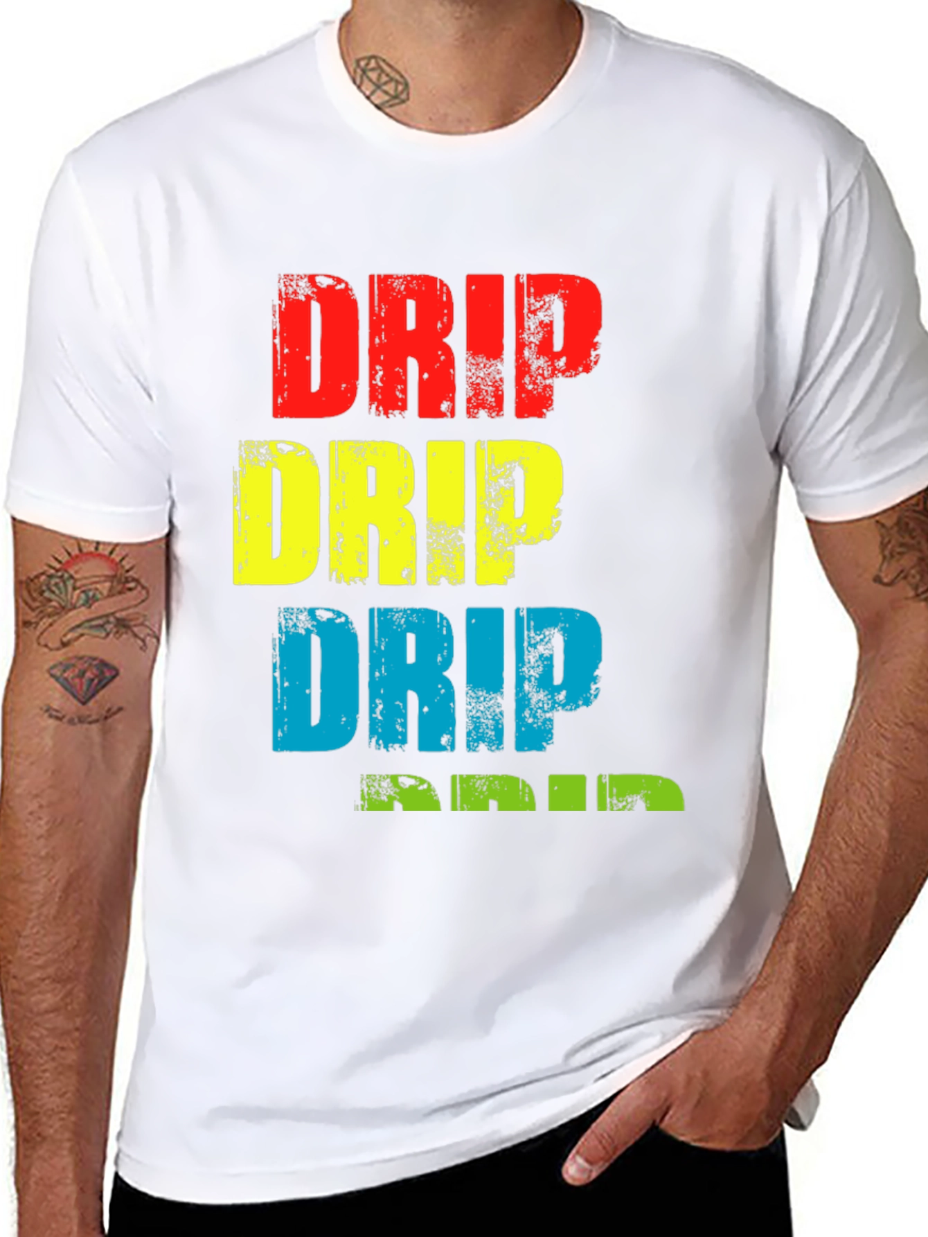 Drip Graphic Tee - Bold & Vibrant Style