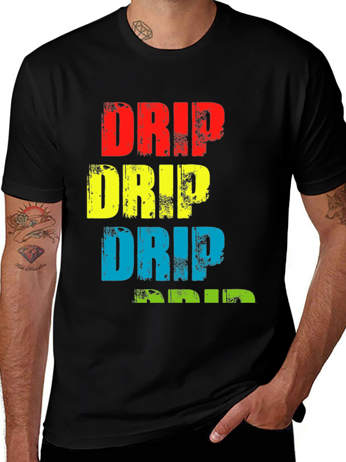 Drip Graphic Tee - Bold & Vibrant Style