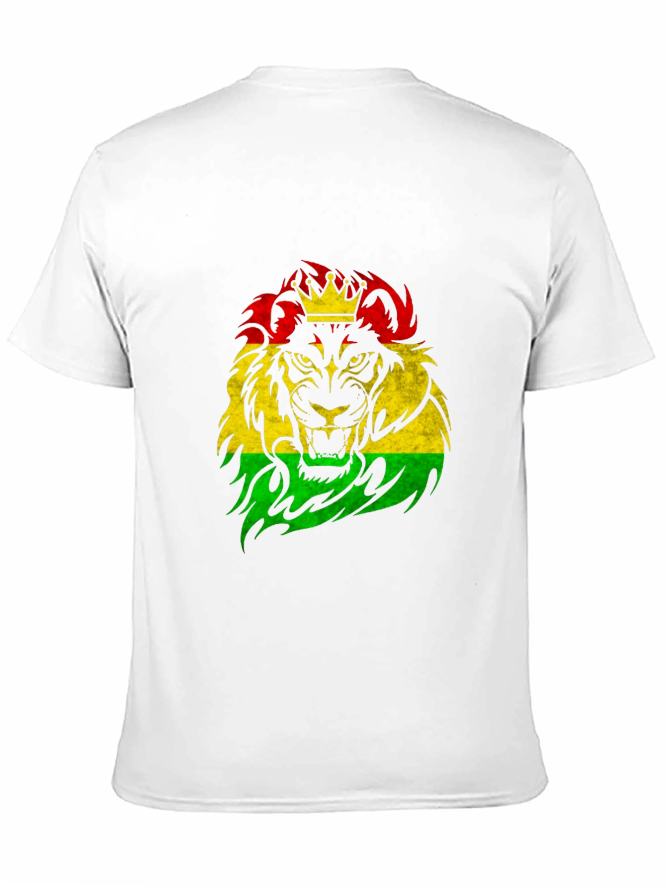 Rasta Lion Crown Graphic Black T-Shirt