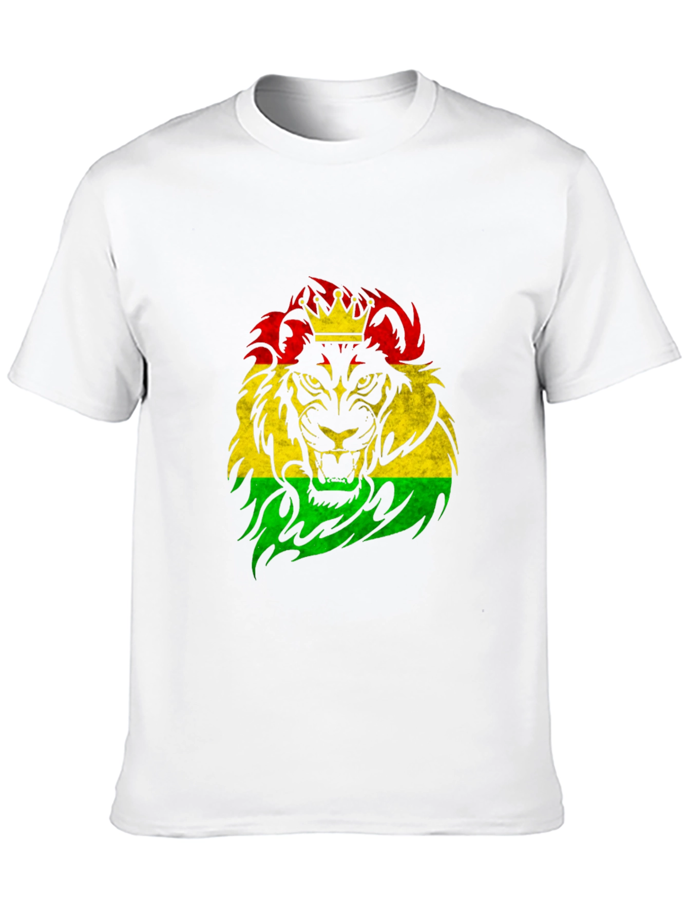 Rasta Lion Crown Graphic Black T-Shirt