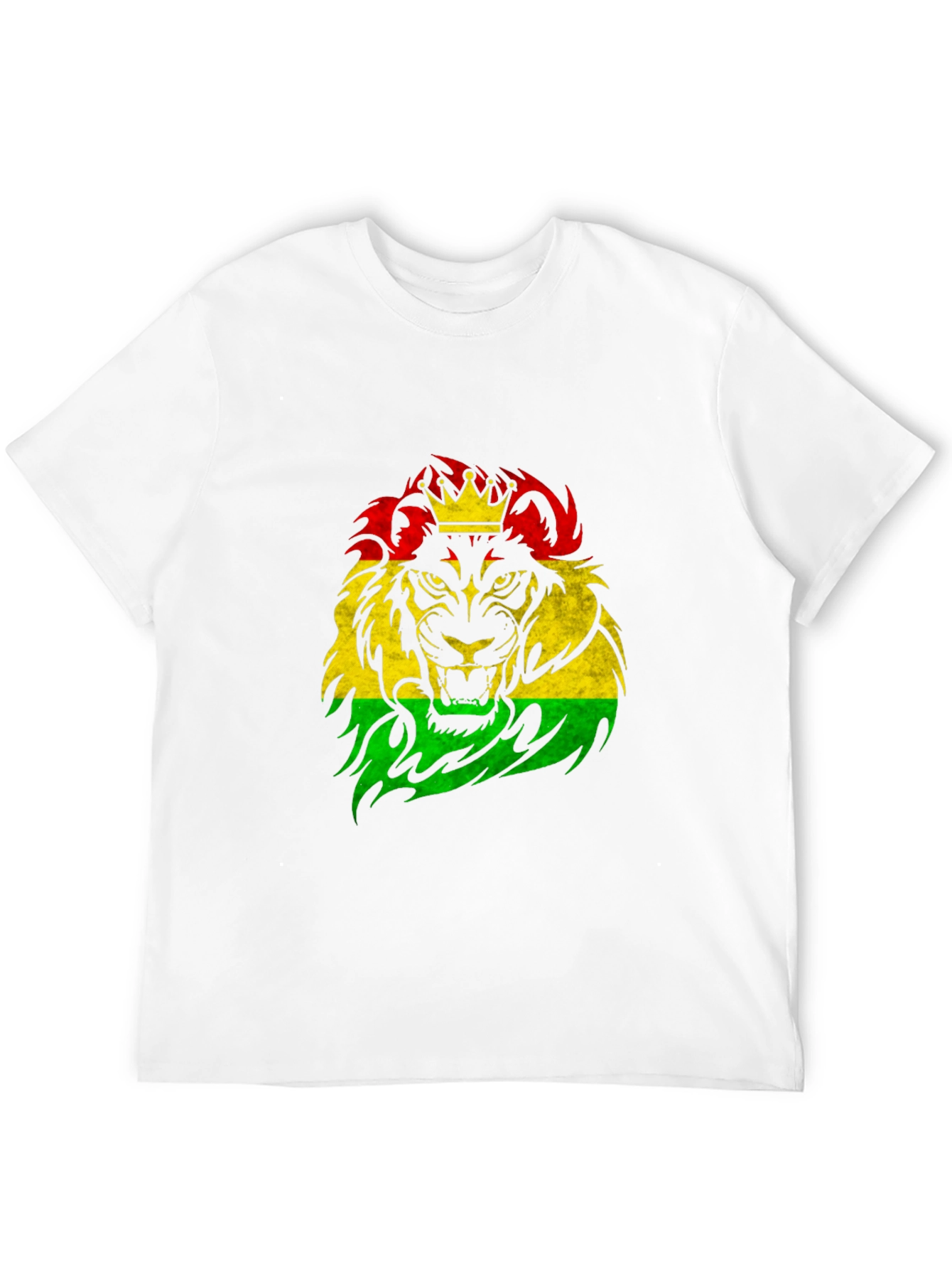 Rasta Lion Crown Graphic Black T-Shirt