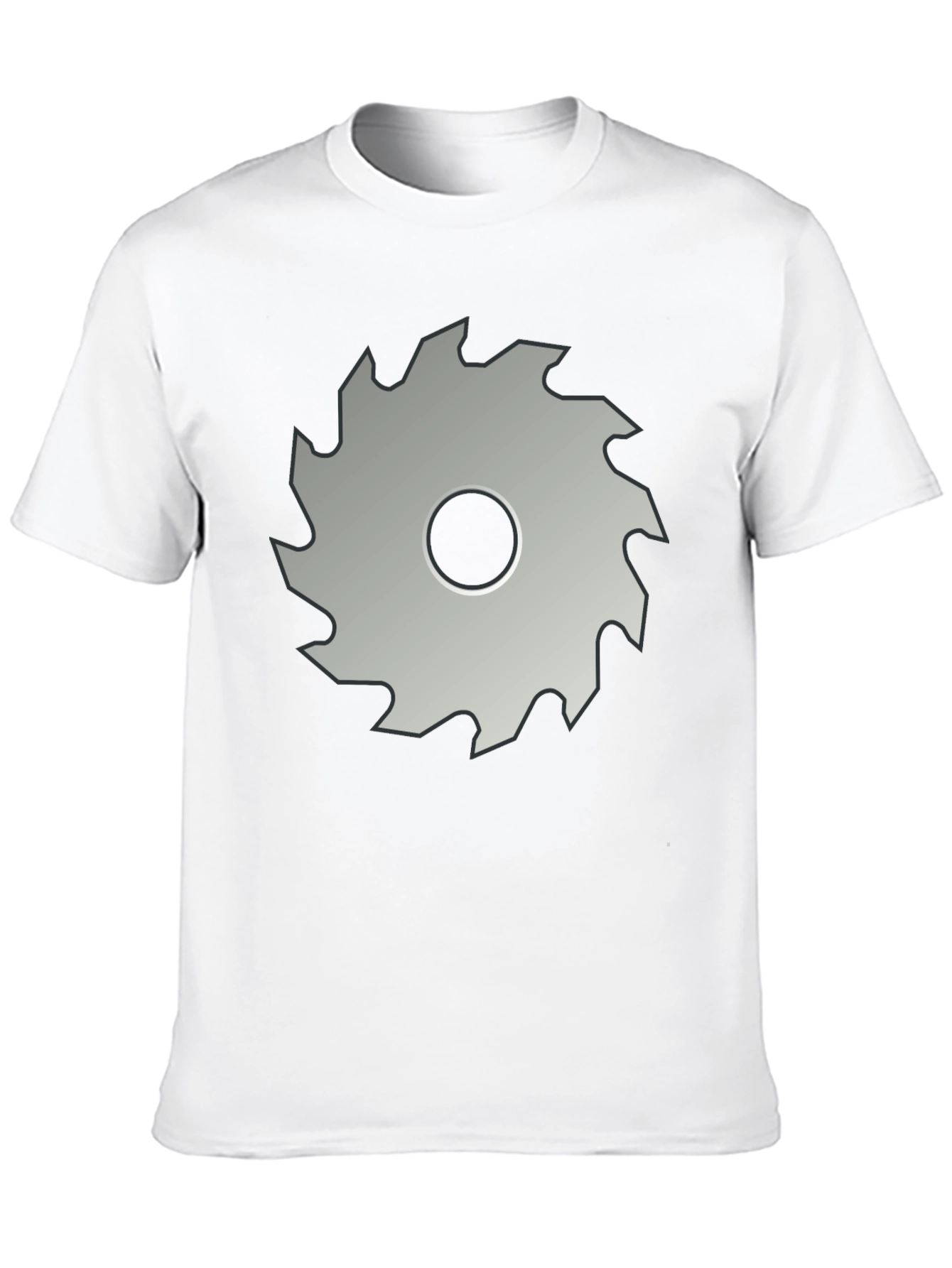 Saw Blade Graphic T-Shirt - Bold Black Cotton Tee