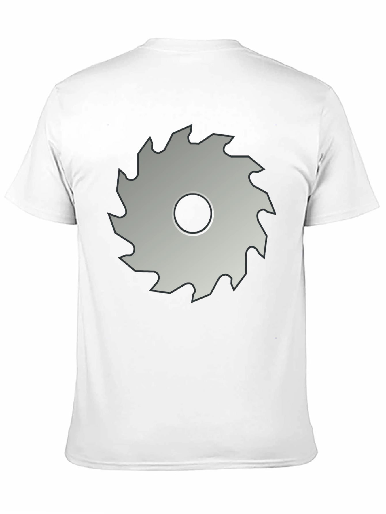 Saw Blade Graphic T-Shirt - Bold Black Cotton Tee