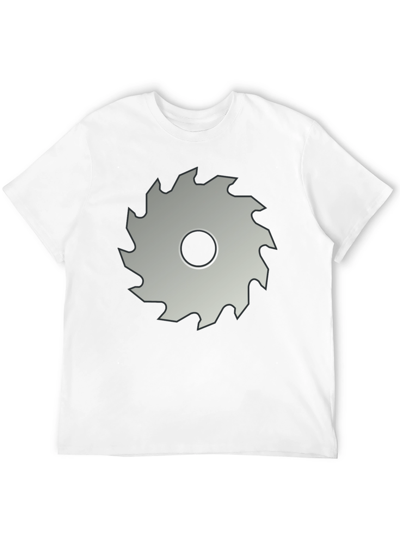 Saw Blade Graphic T-Shirt - Bold Black Cotton Tee