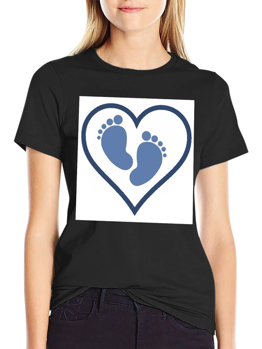 Baby Footprint Heart T-Shirt