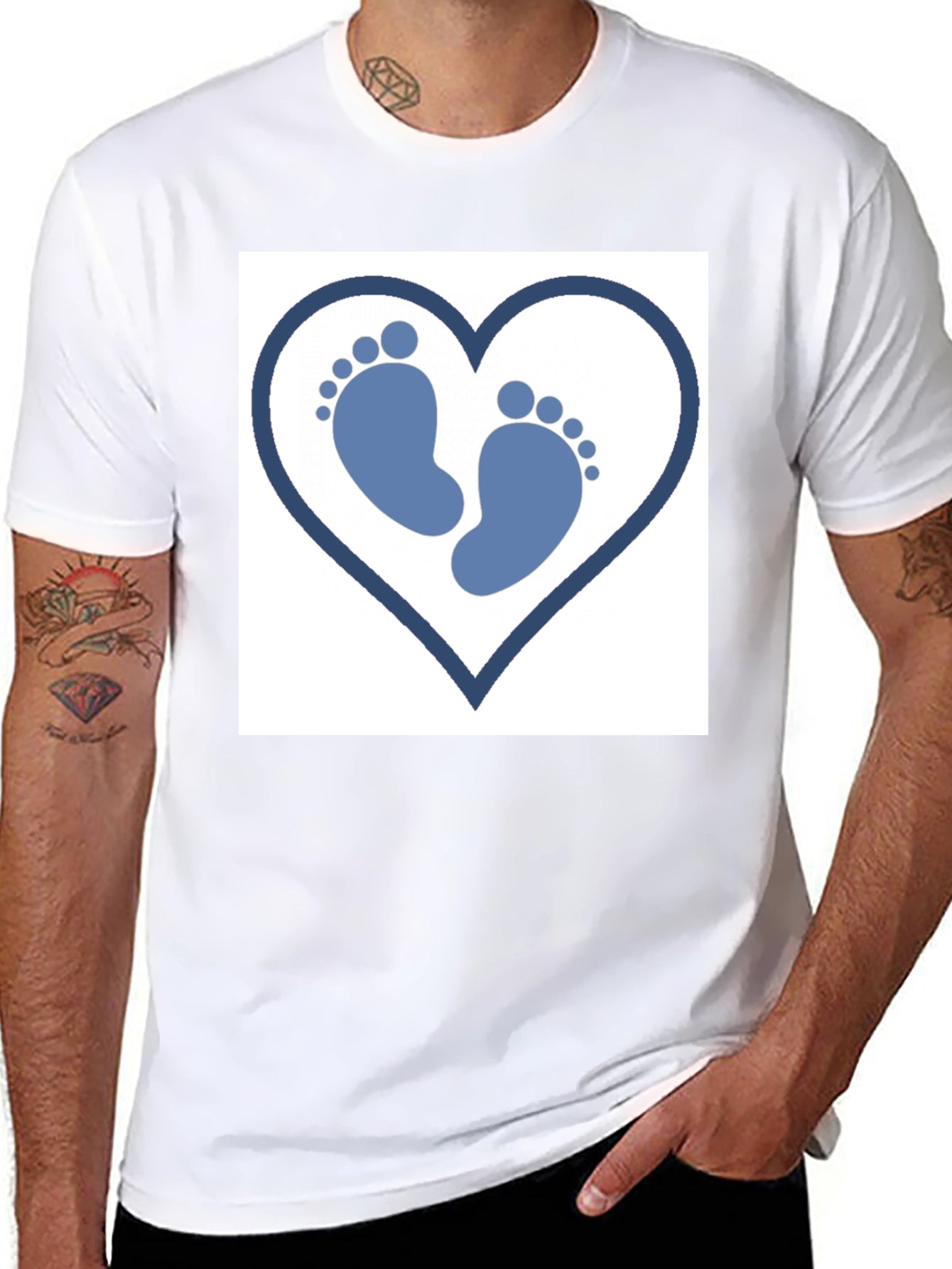 Baby Footprint Heart T-Shirt