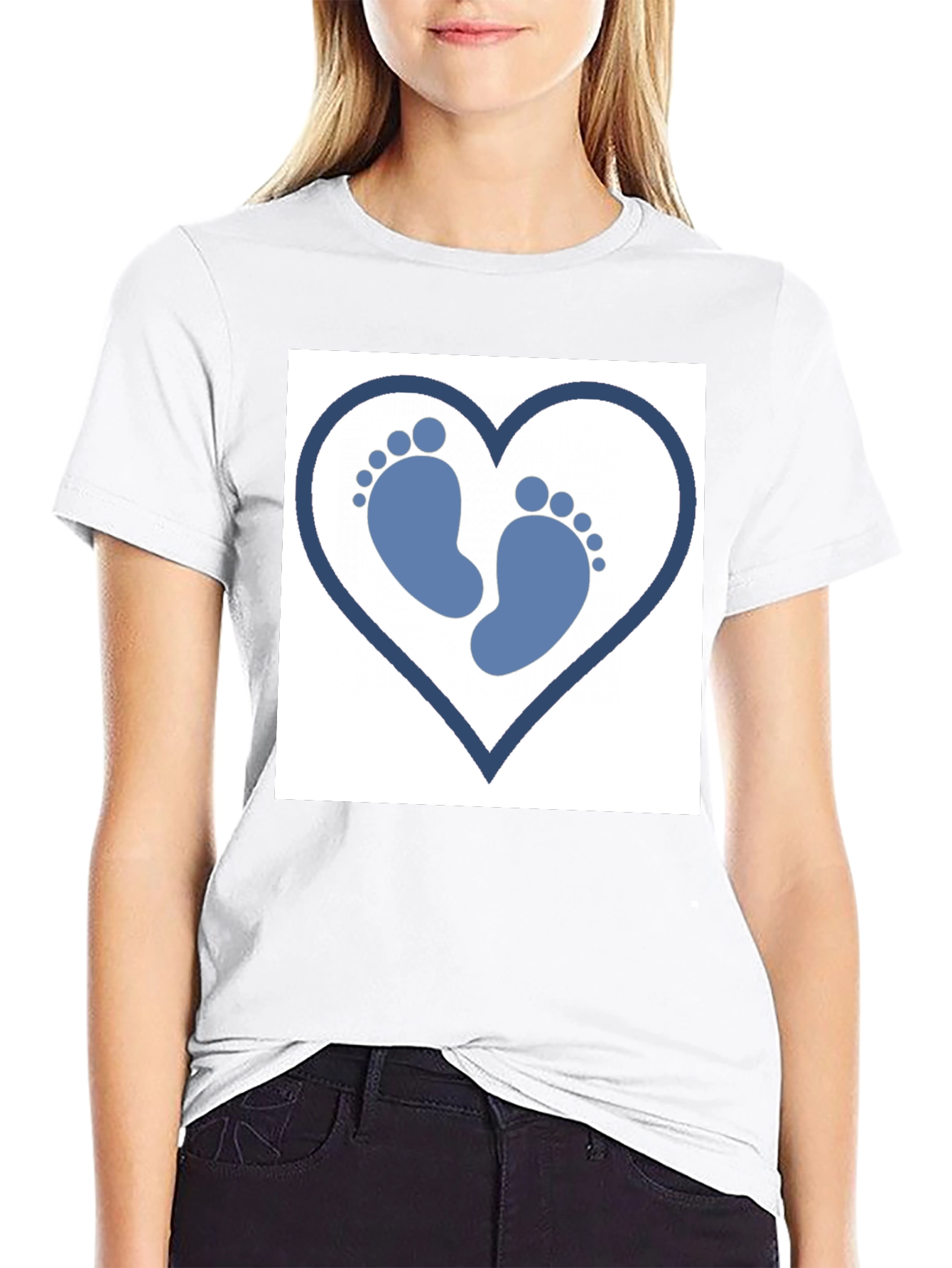 Baby Footprint Heart T-Shirt