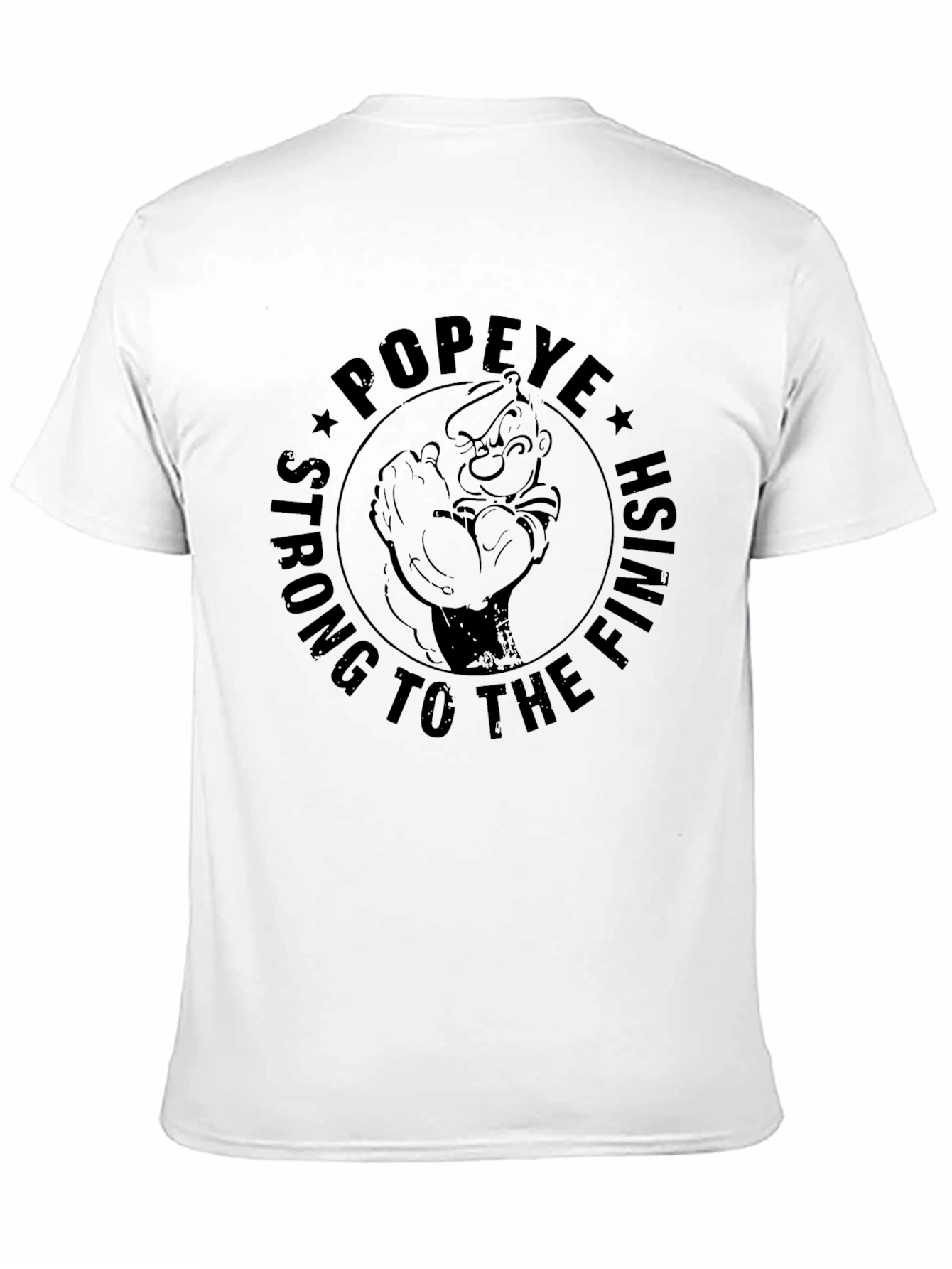 Popeye Strong to the Finish Black T-Shirt