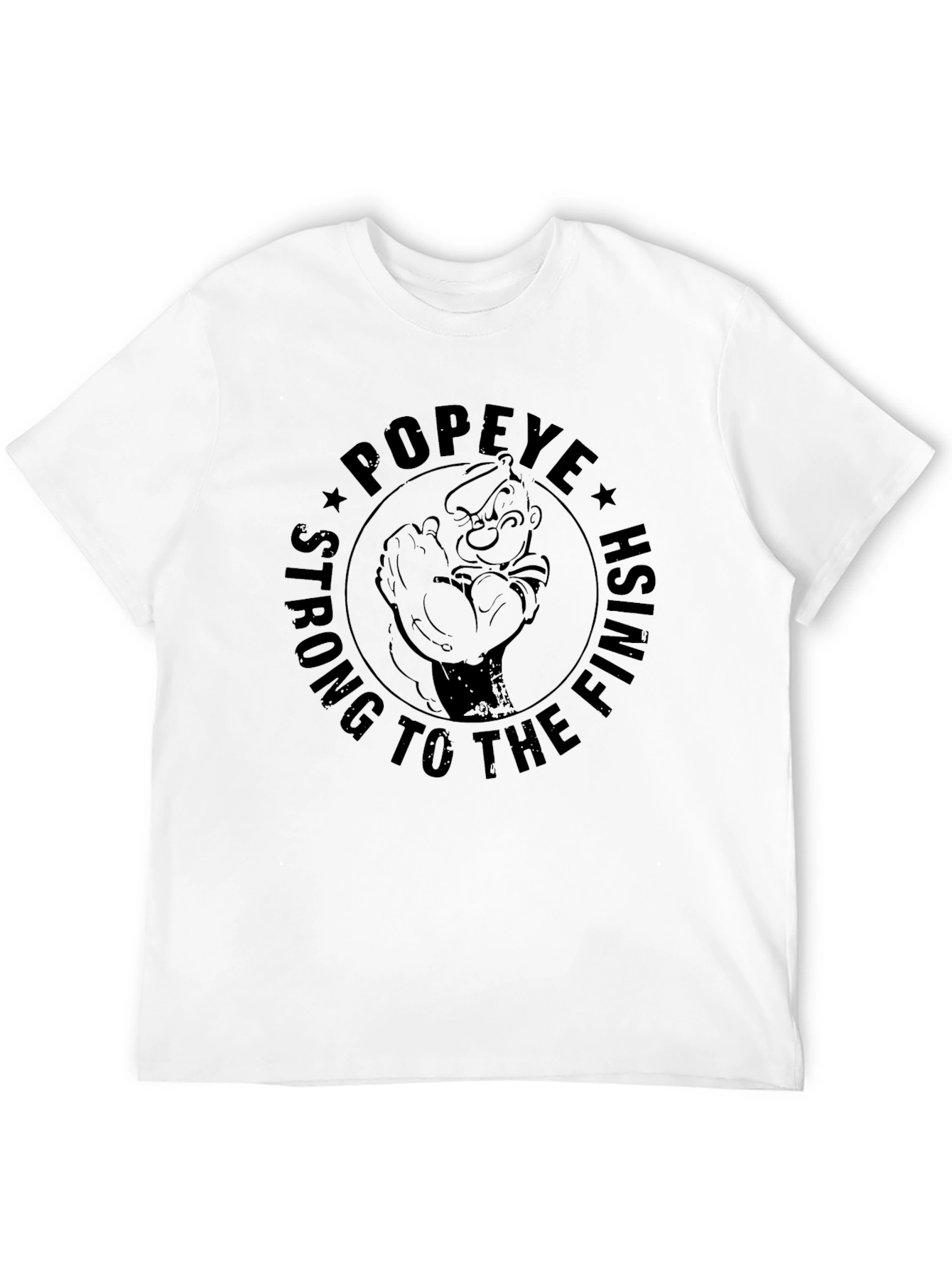 Popeye Strong to the Finish Black T-Shirt