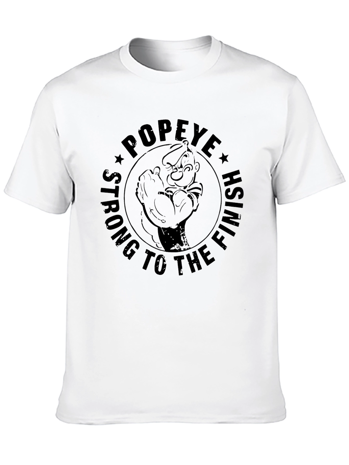 Popeye Strong to the Finish Black T-Shirt