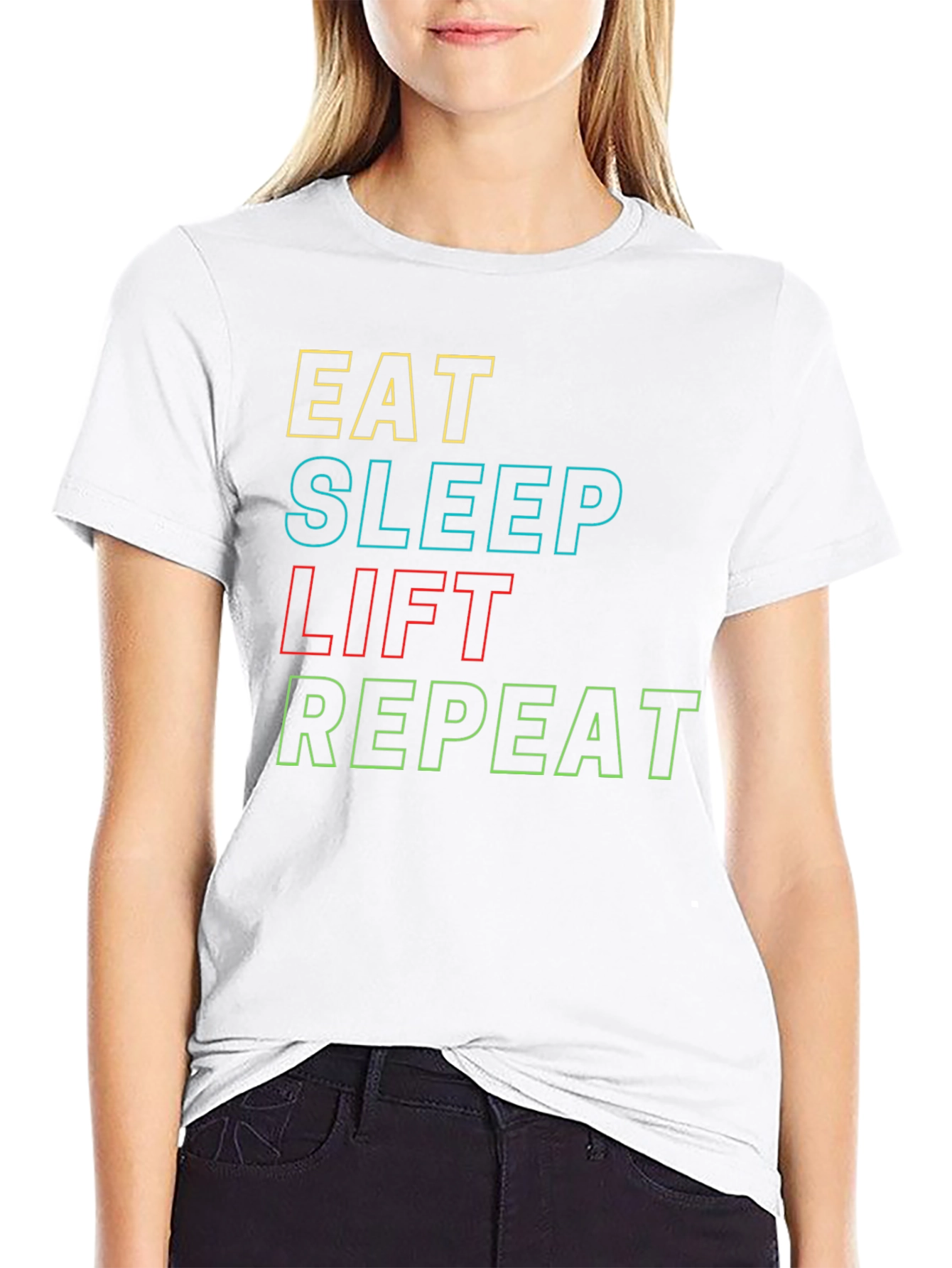 Eat Sleep Lift Repeat Graphic T-Shirt