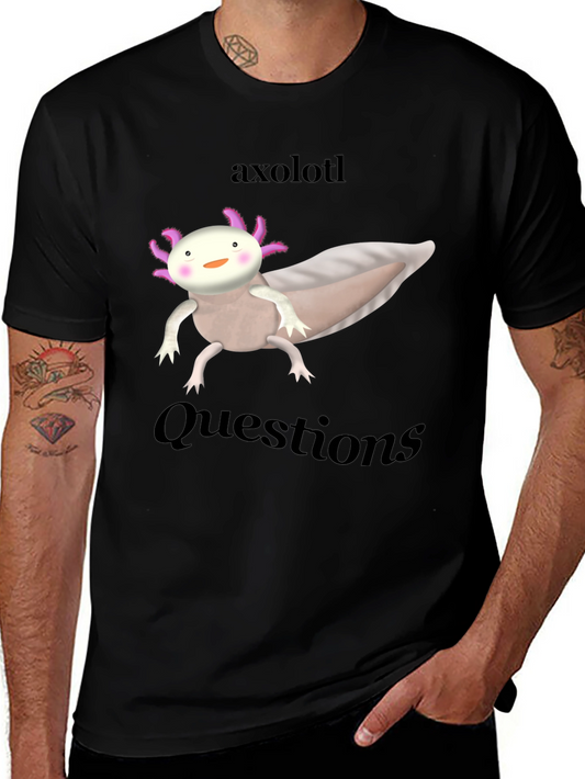 Axolotl Questions Graphic Tee - Funny Animal Shirt