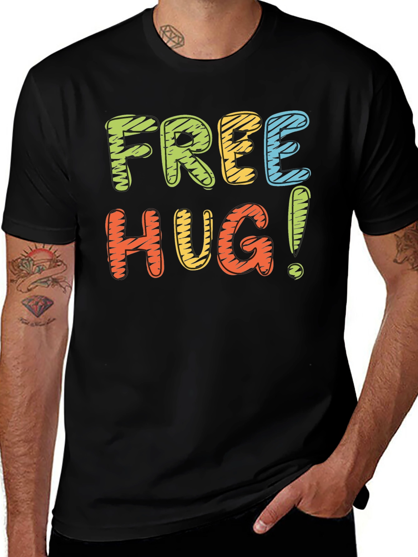 Free Hugs Graphic T-Shirt - Comfort Fit