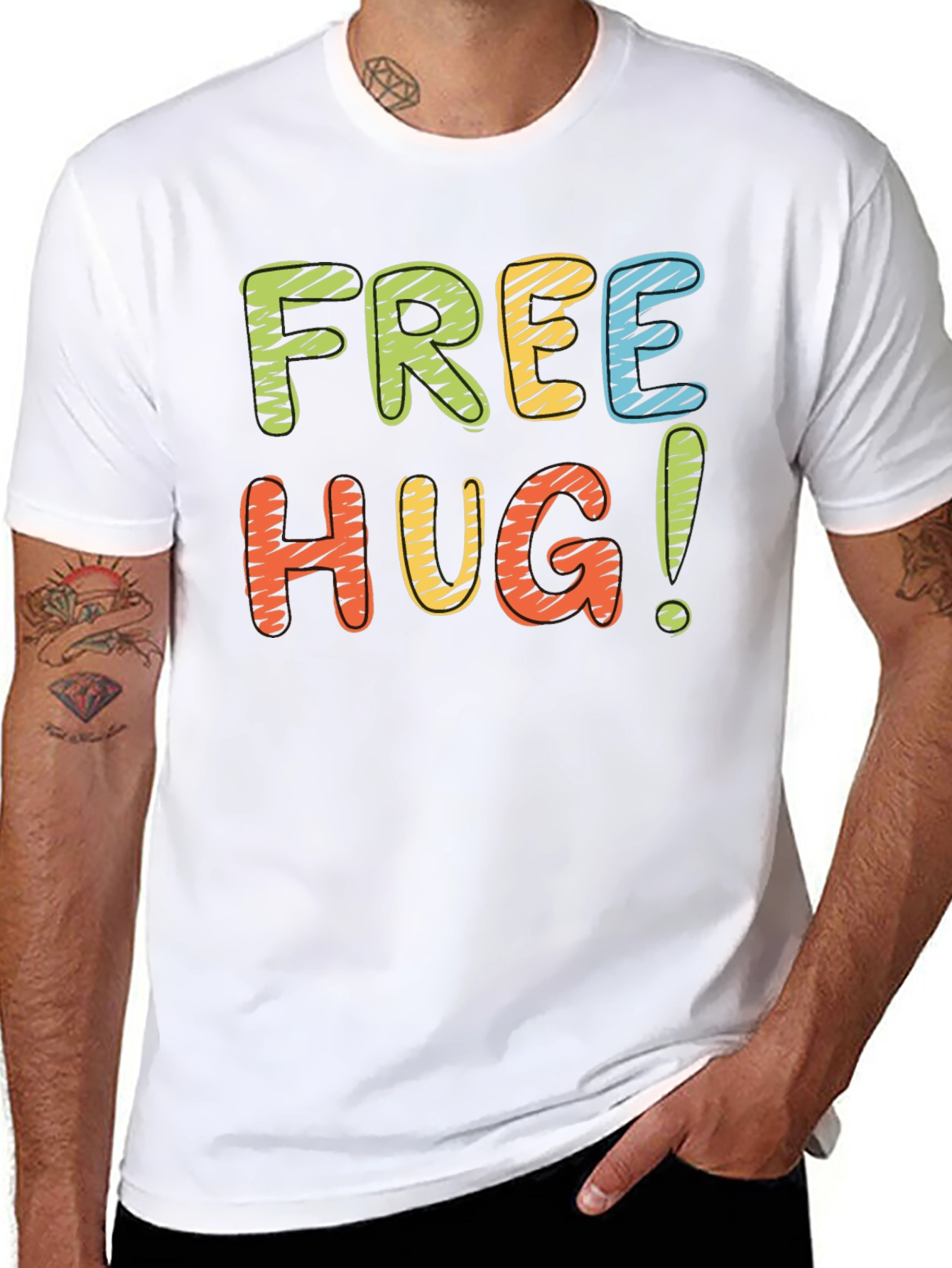 Free Hugs Graphic T-Shirt - Comfort Fit
