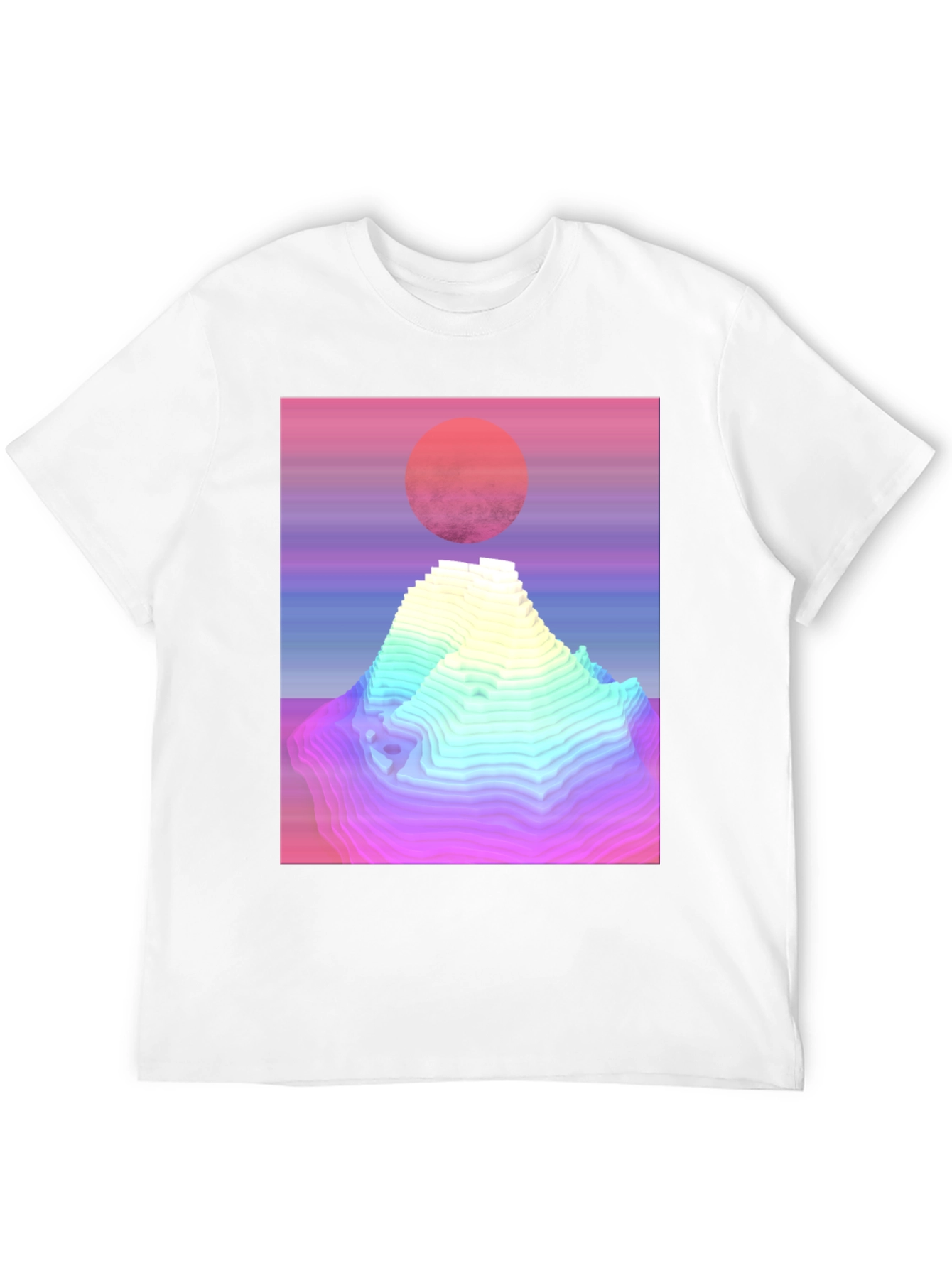Retro Vaporwave Mountain Graphic Tee