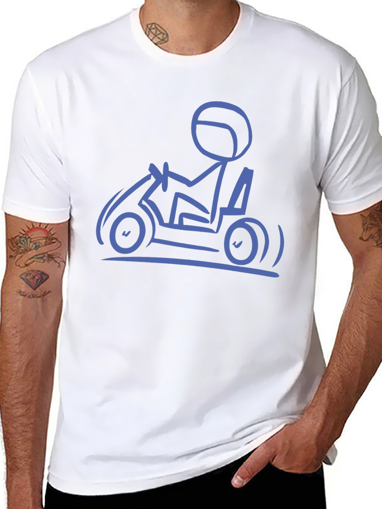 Go-Kart Enthusiast Graphic Tee - Black