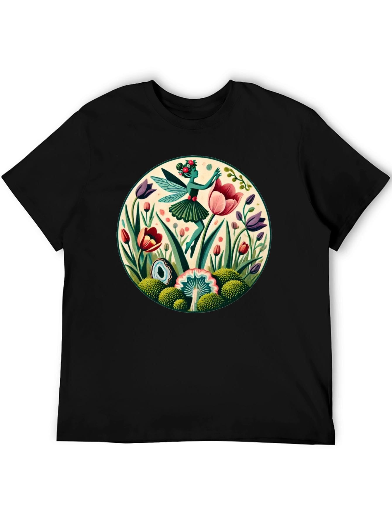 Fairy in Garden Graphic T-Shirt