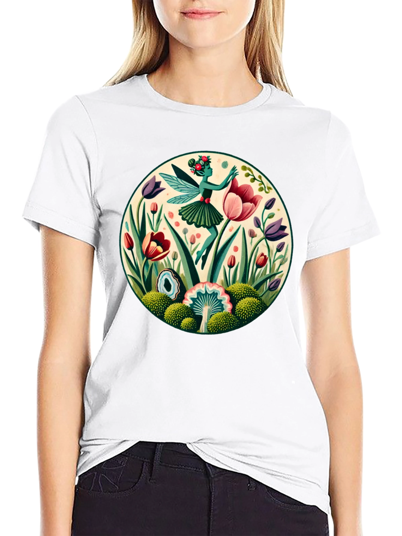 Fairy in Garden Graphic T-Shirt