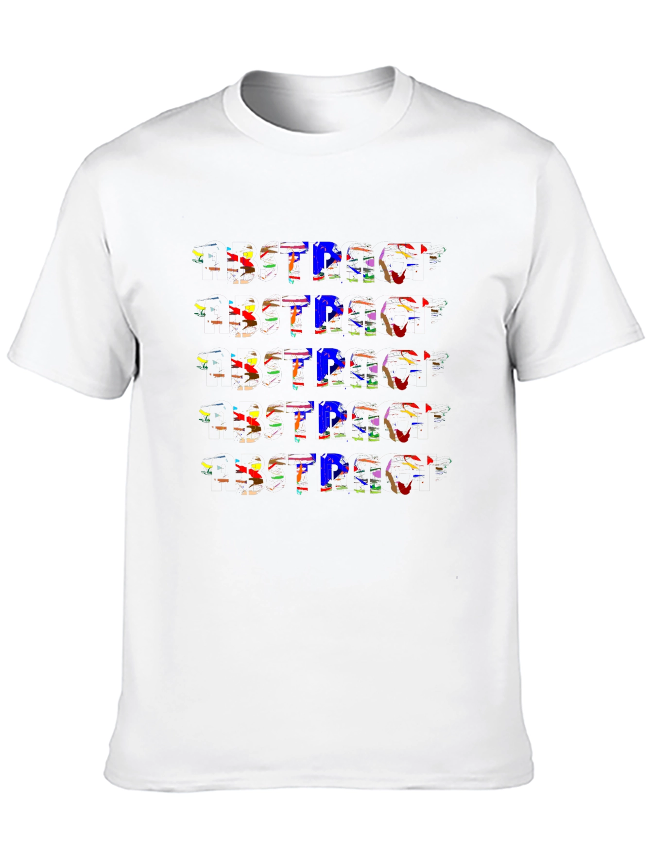 Abstract Design Black Cotton T-Shirt