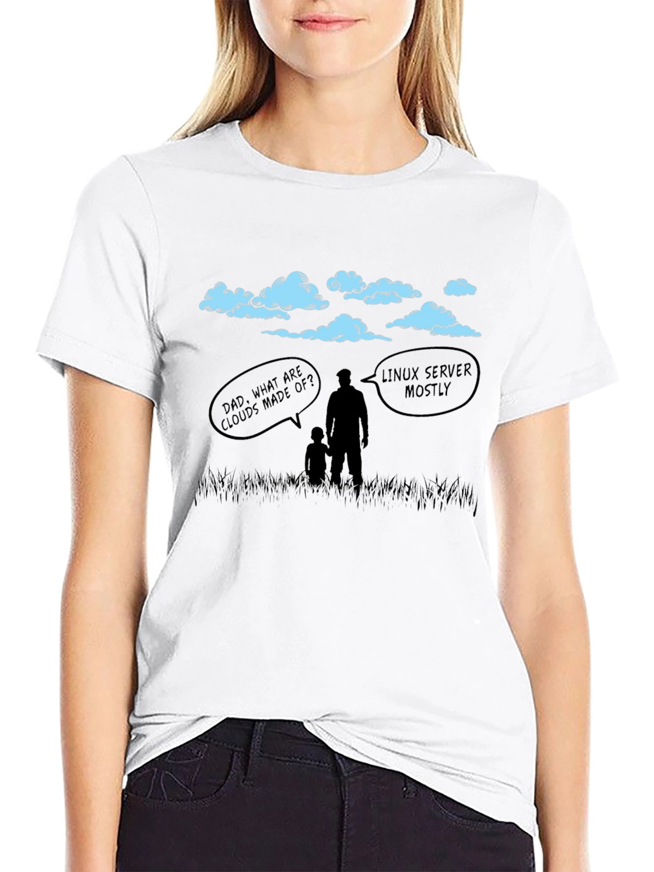 Linux Cloud Humor T-Shirt - Dad Joke Tee