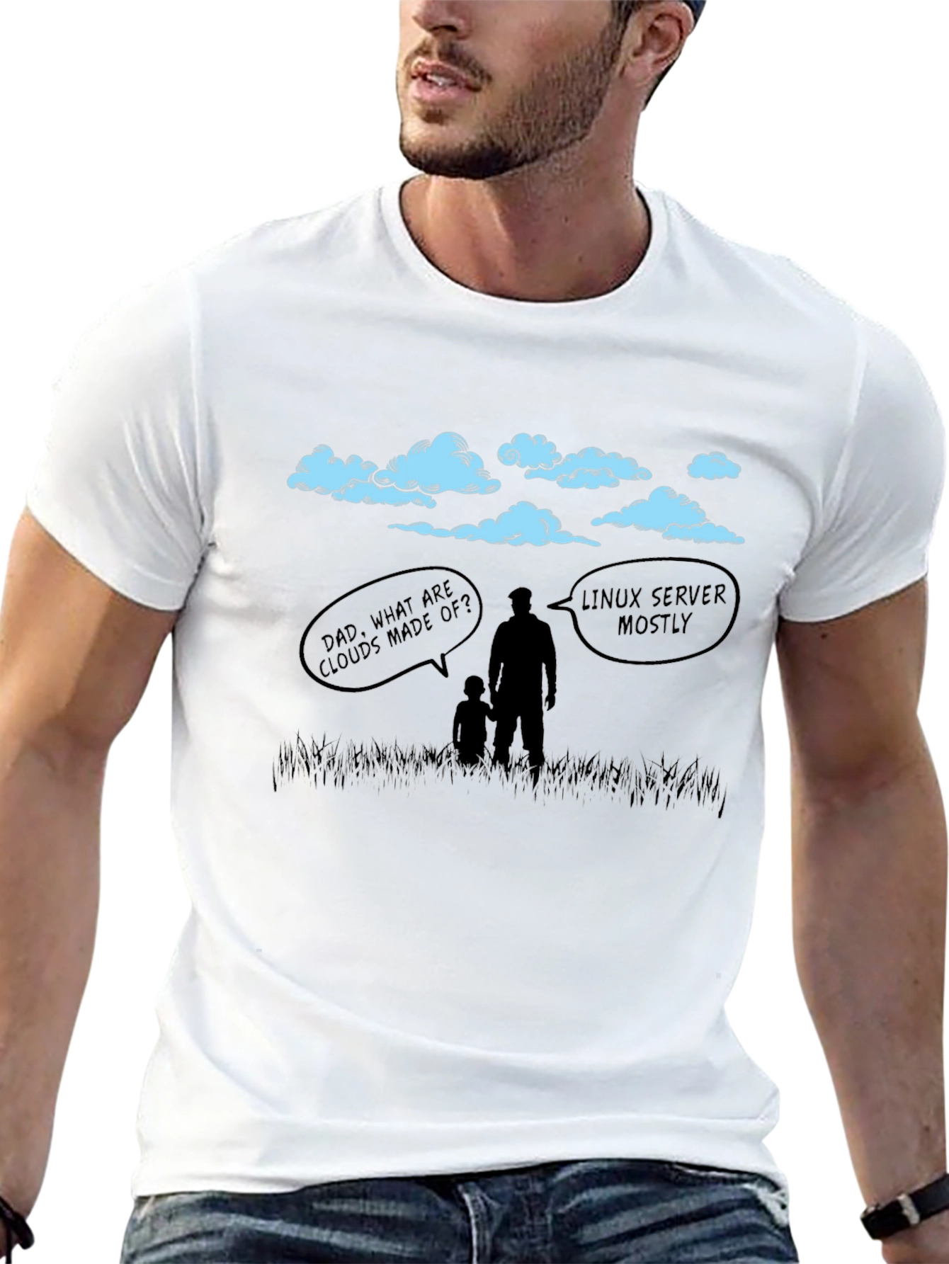 Linux Cloud Humor T-Shirt - Dad Joke Tee