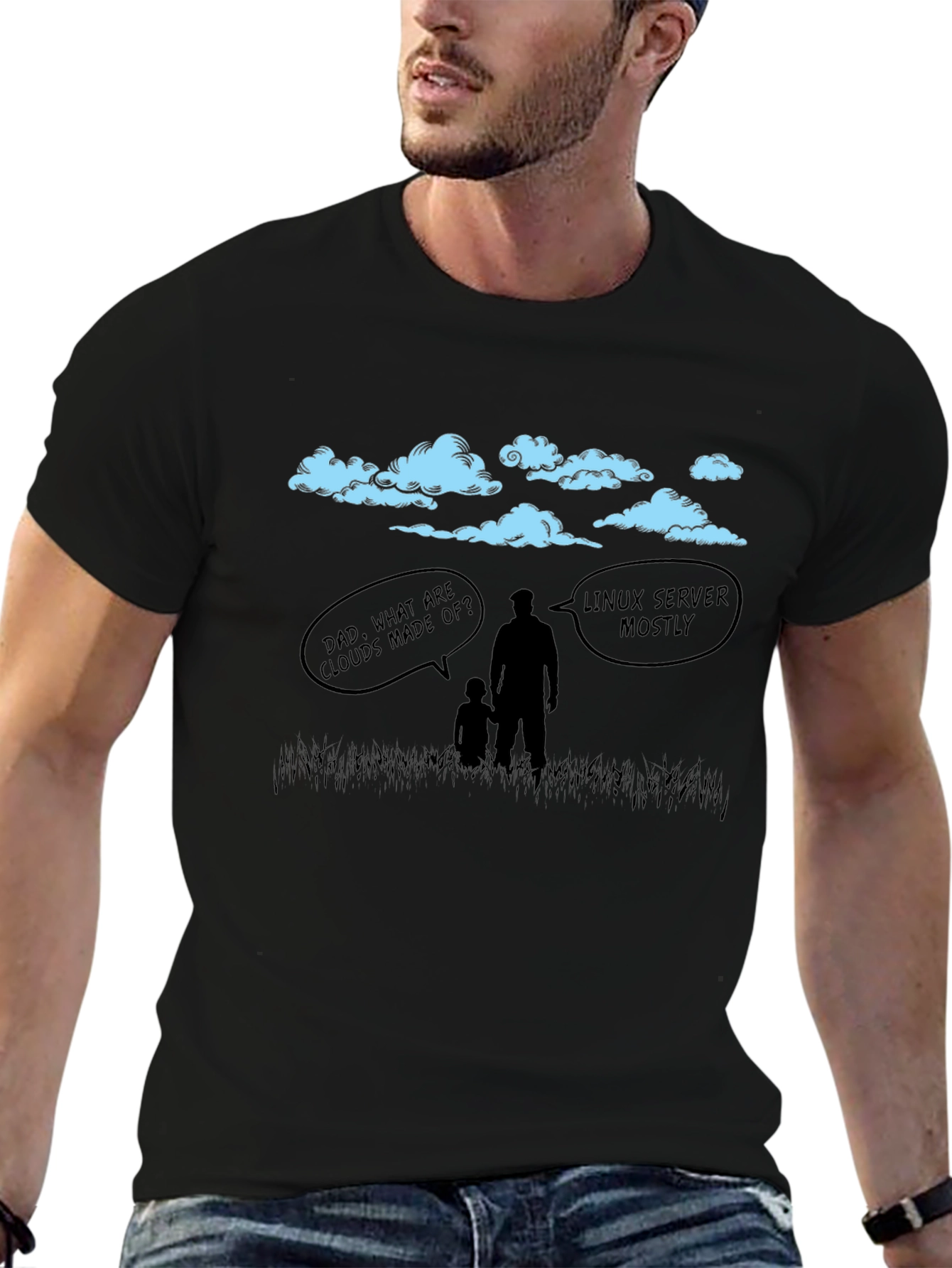 Linux Cloud Humor T-Shirt - Dad Joke Tee