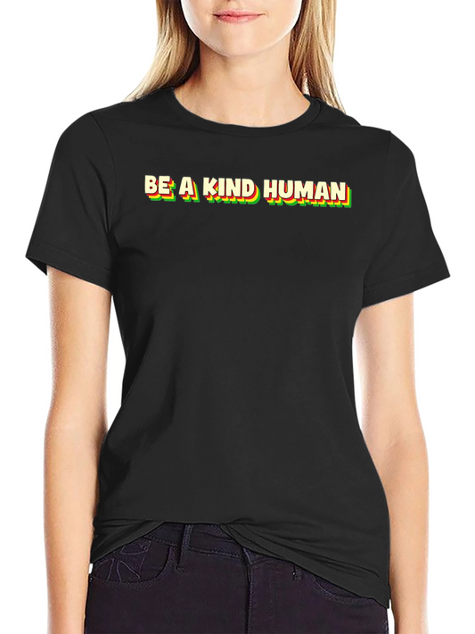 Be A Kind Human Graphic Tee - Black