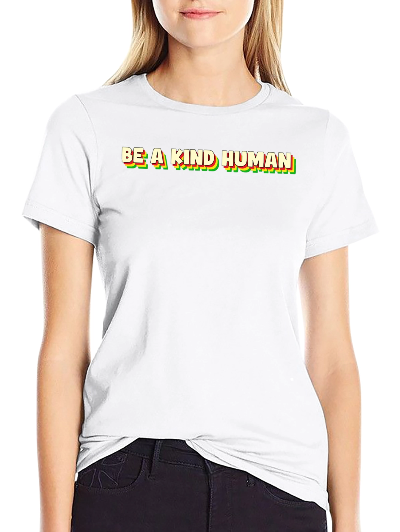 Be A Kind Human Graphic Tee - Black