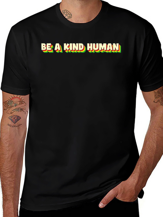 Be A Kind Human Graphic Tee - Black