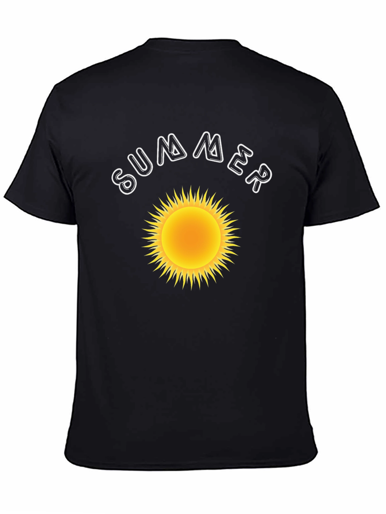 Summer Sun Graphic Black T-Shirt
