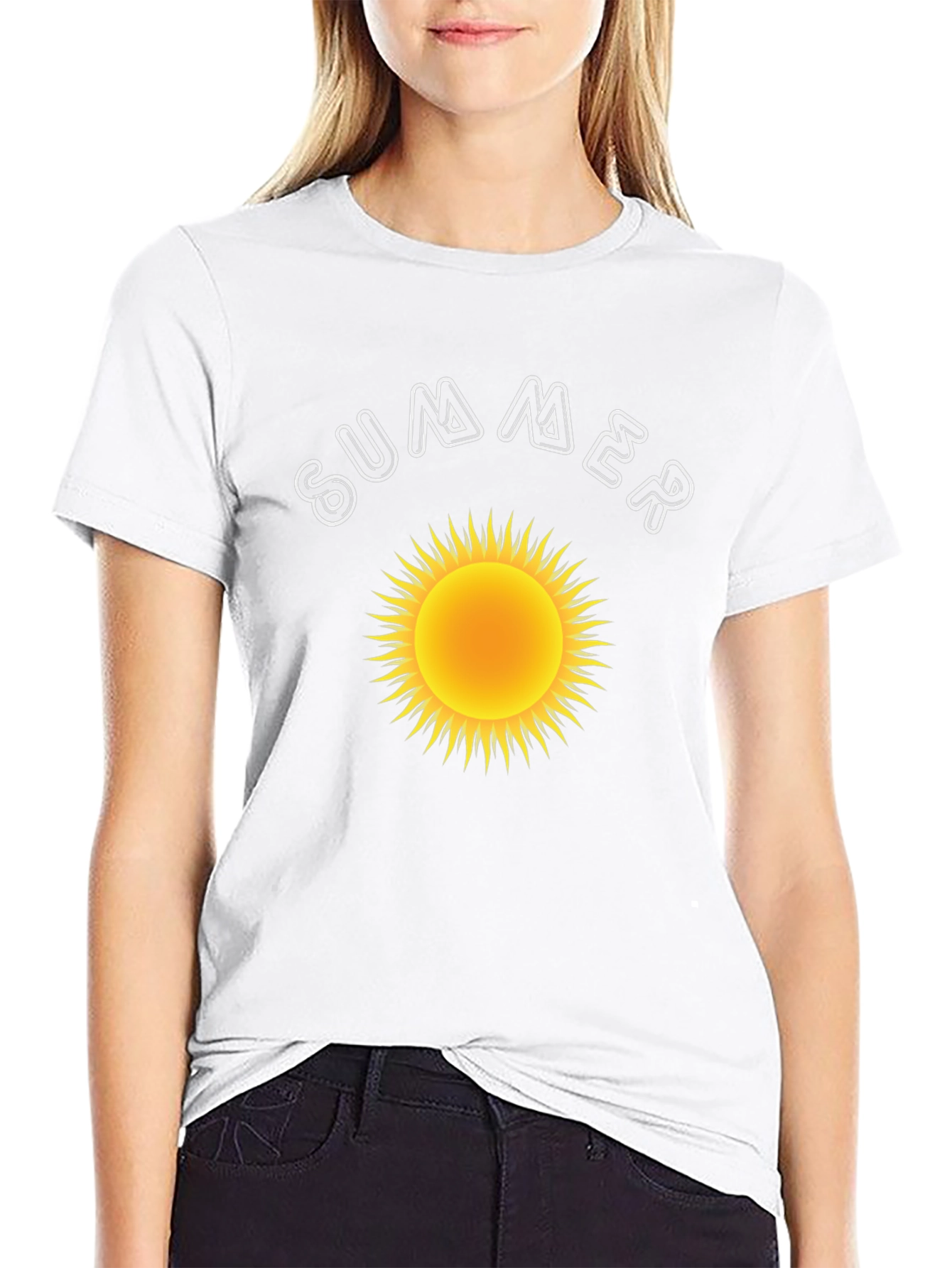 Summer Sun Graphic Black T-Shirt