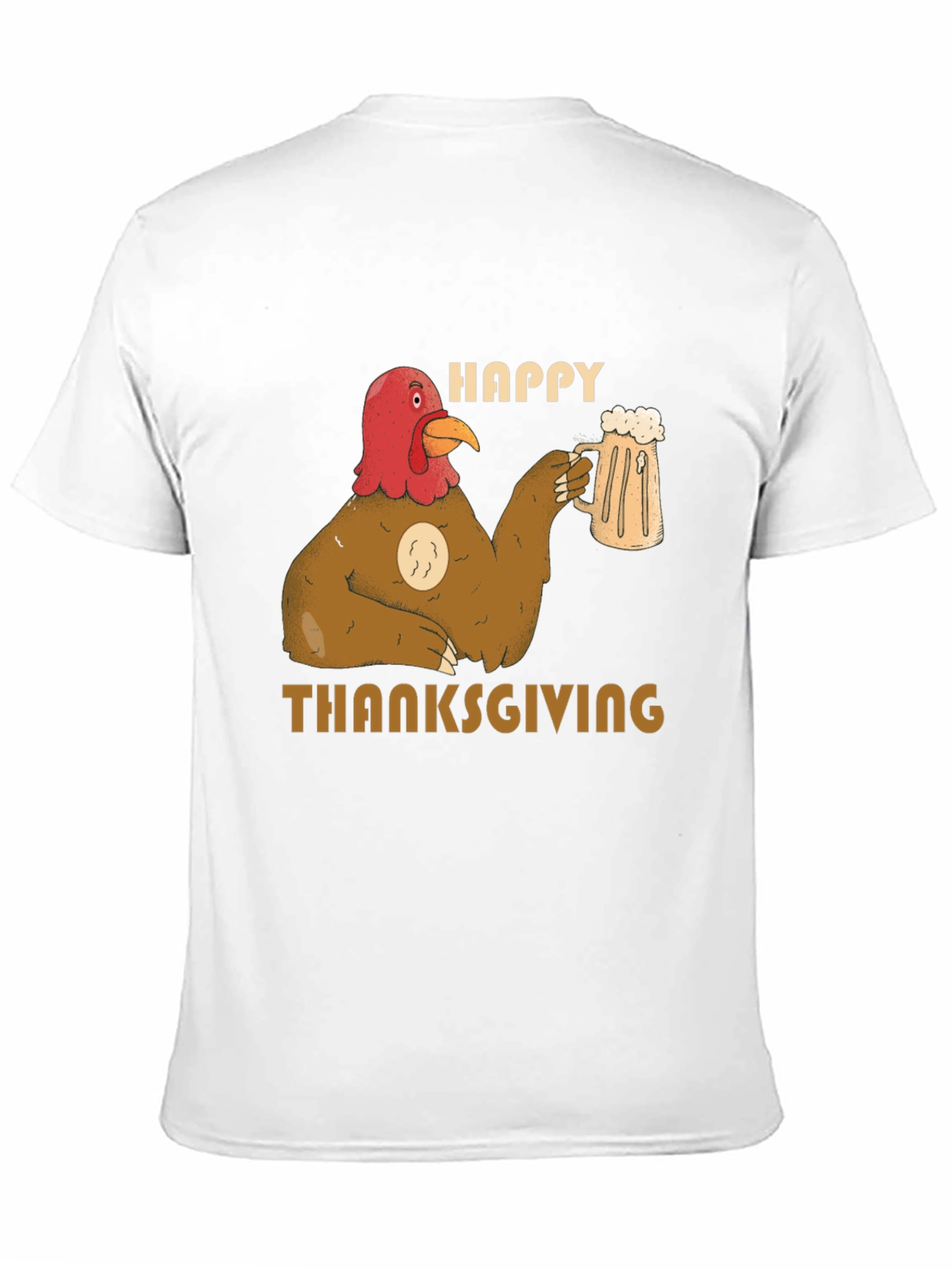Happy Thanksgiving Turkey Beer T-Shirt