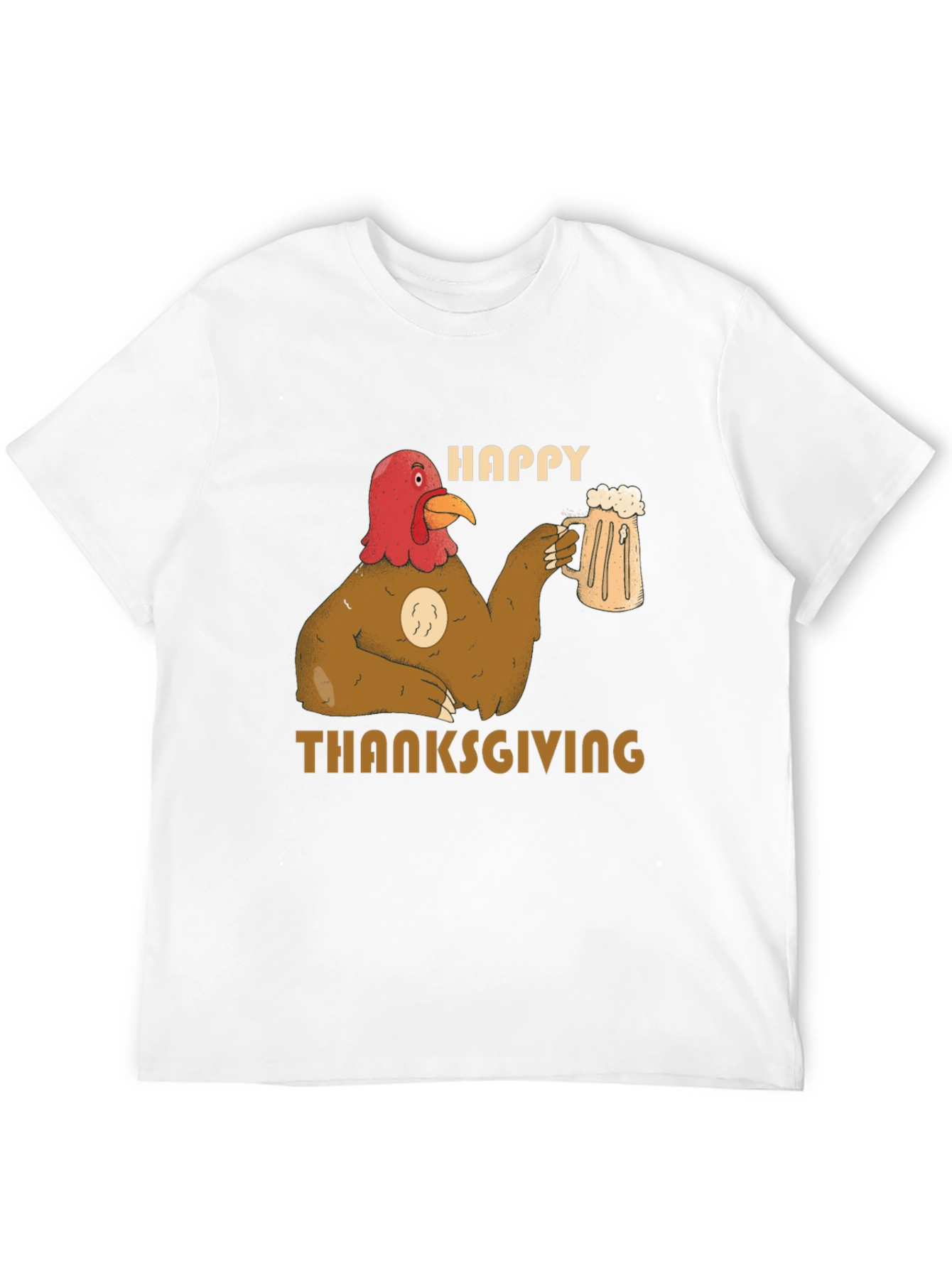 Happy Thanksgiving Turkey Beer T-Shirt